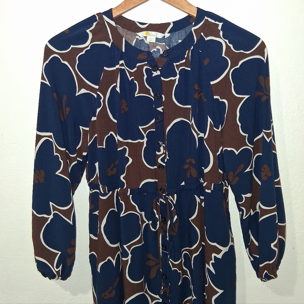 BODEN Floral Tie Front Dress - Picture 5 of 8